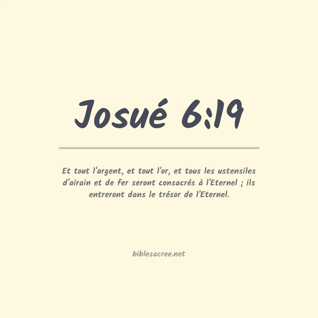 Josué - 6:19