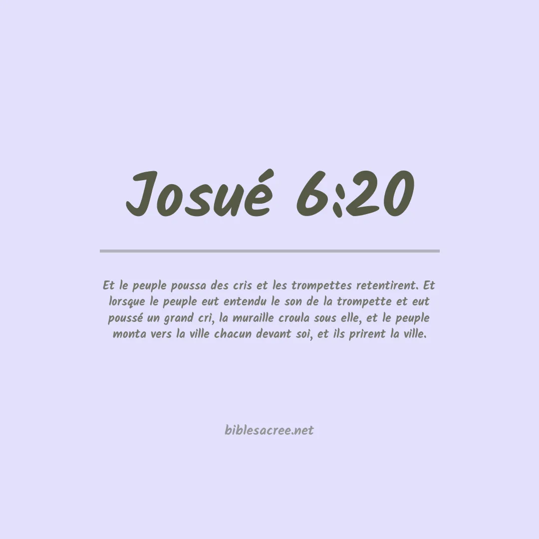Josué - 6:20