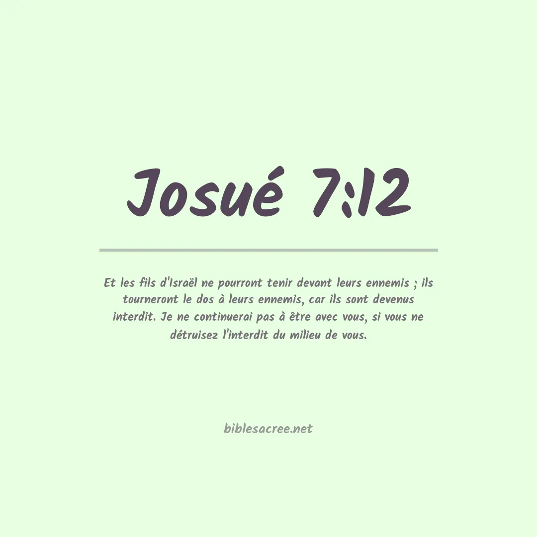 Josué - 7:12