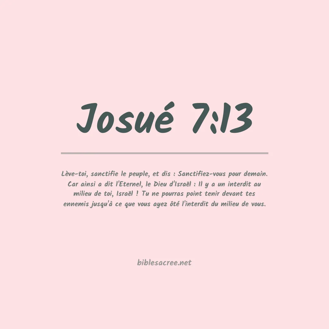 Josué - 7:13