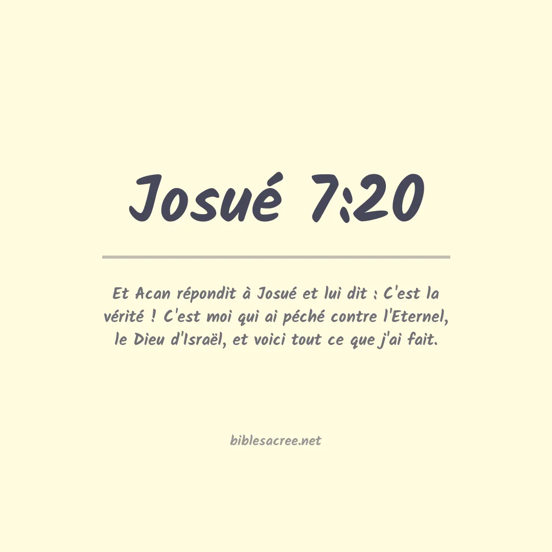 Josué - 7:20