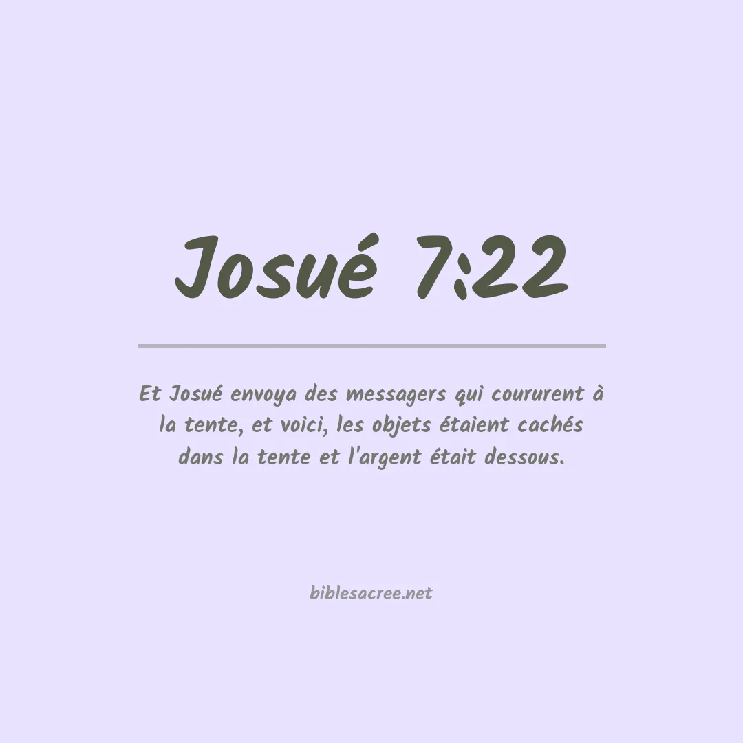 Josué - 7:22