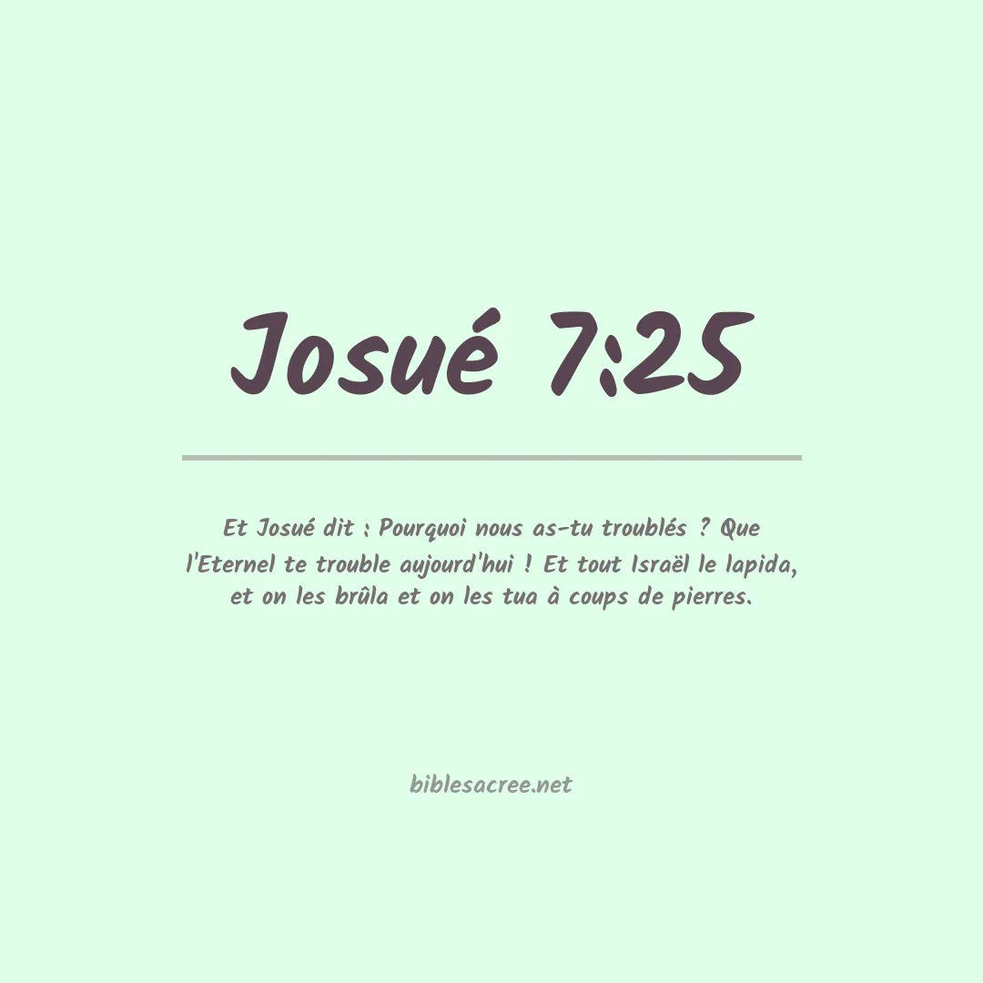 Josué - 7:25
