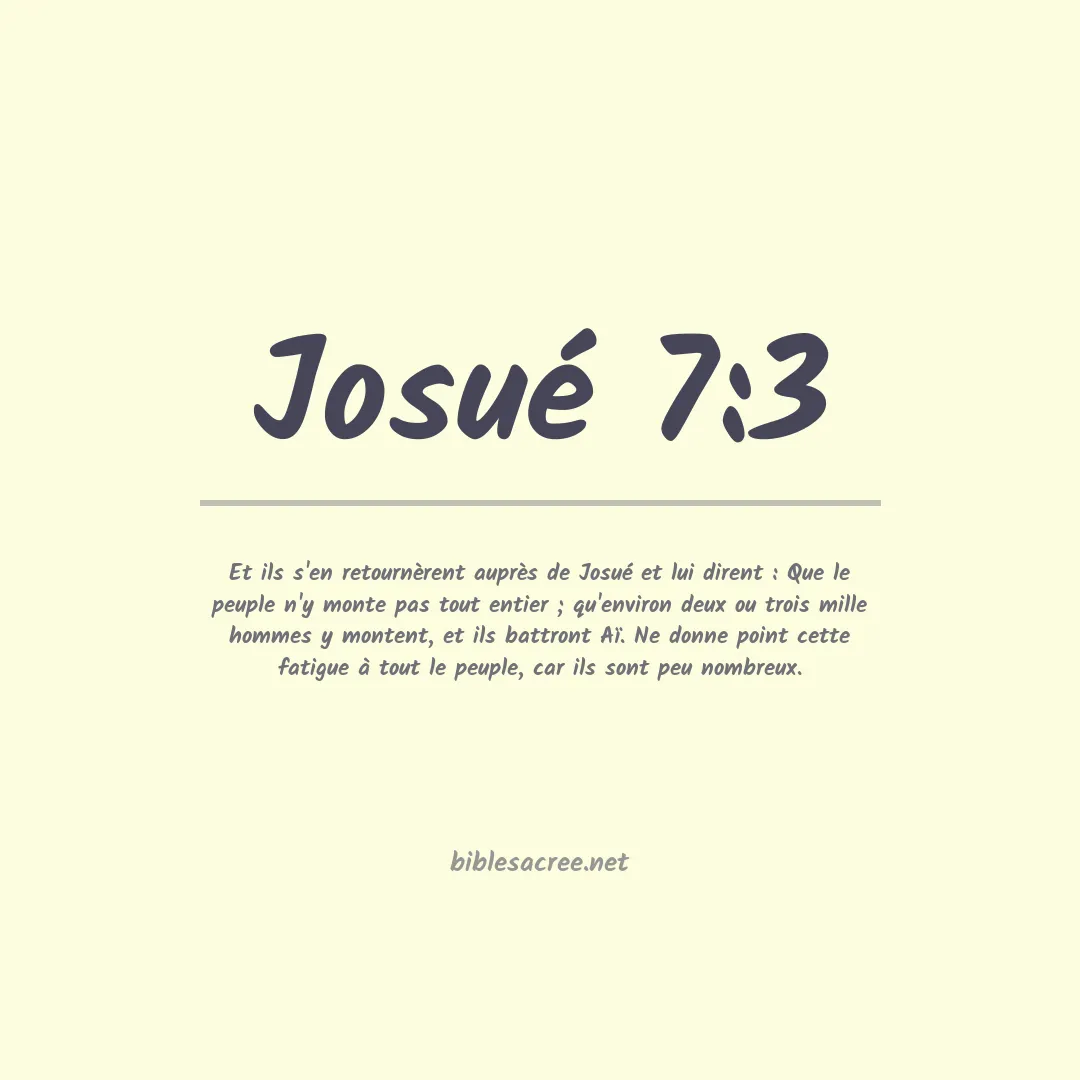 Josué - 7:3