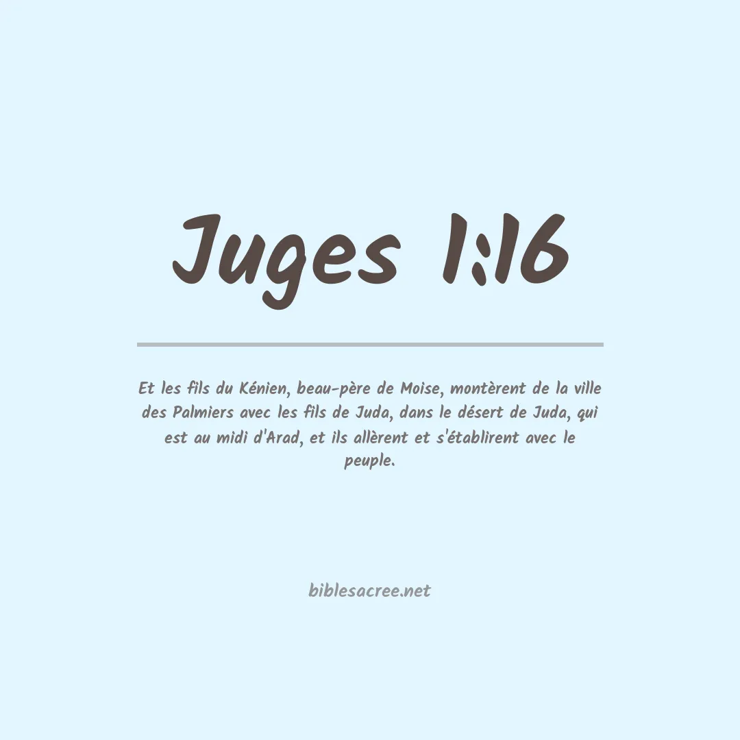 Juges - 1:16