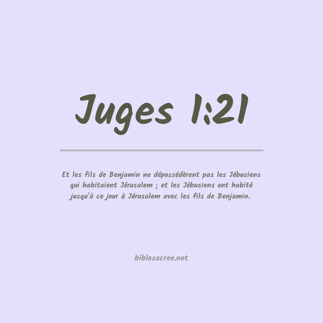 Juges - 1:21