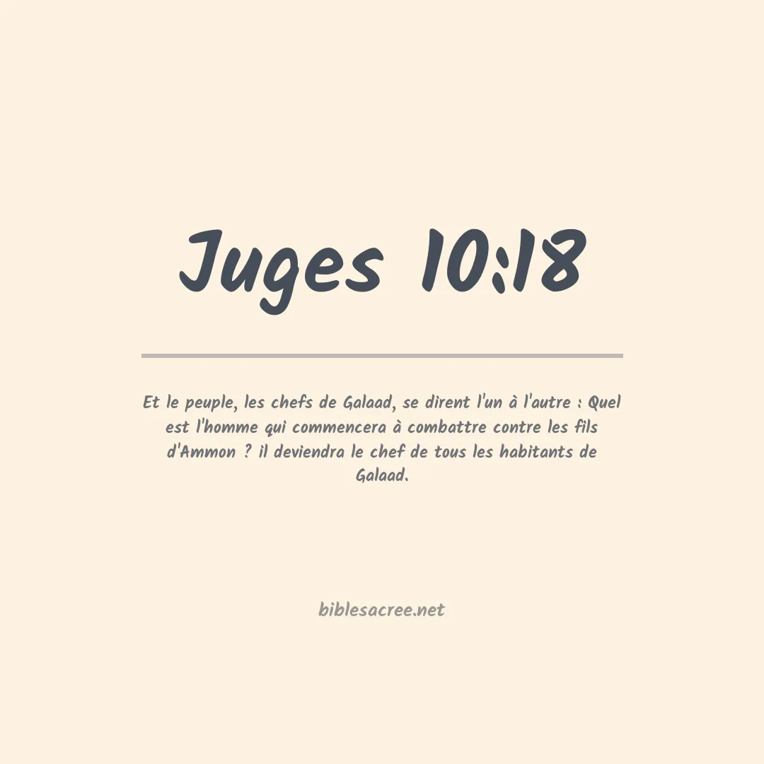 Juges - 10:18