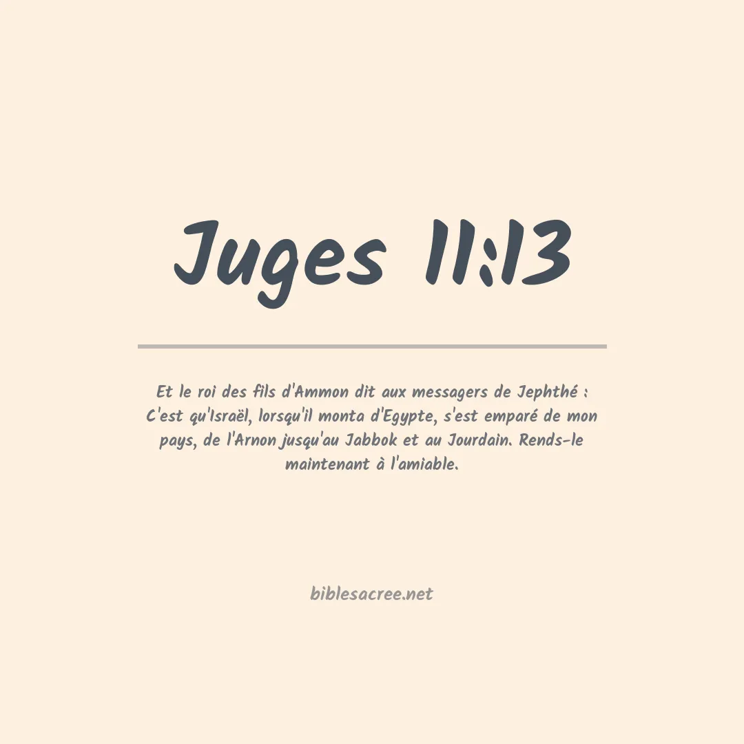 Juges - 11:13
