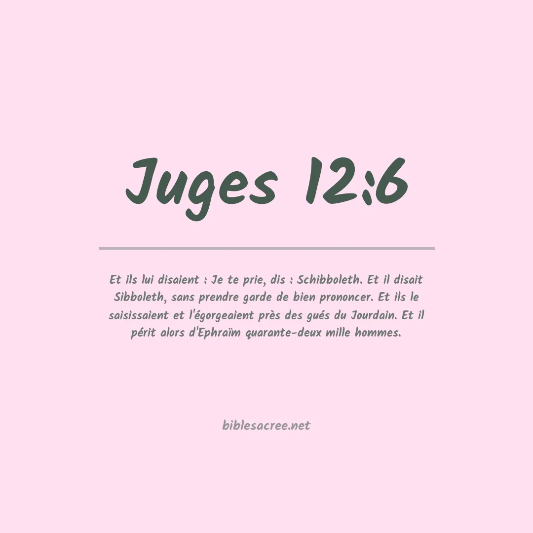 Juges - 12:6