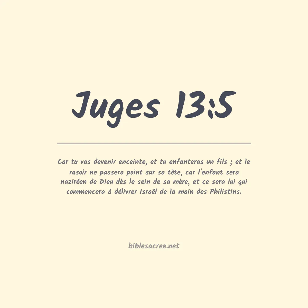 Juges - 13:5