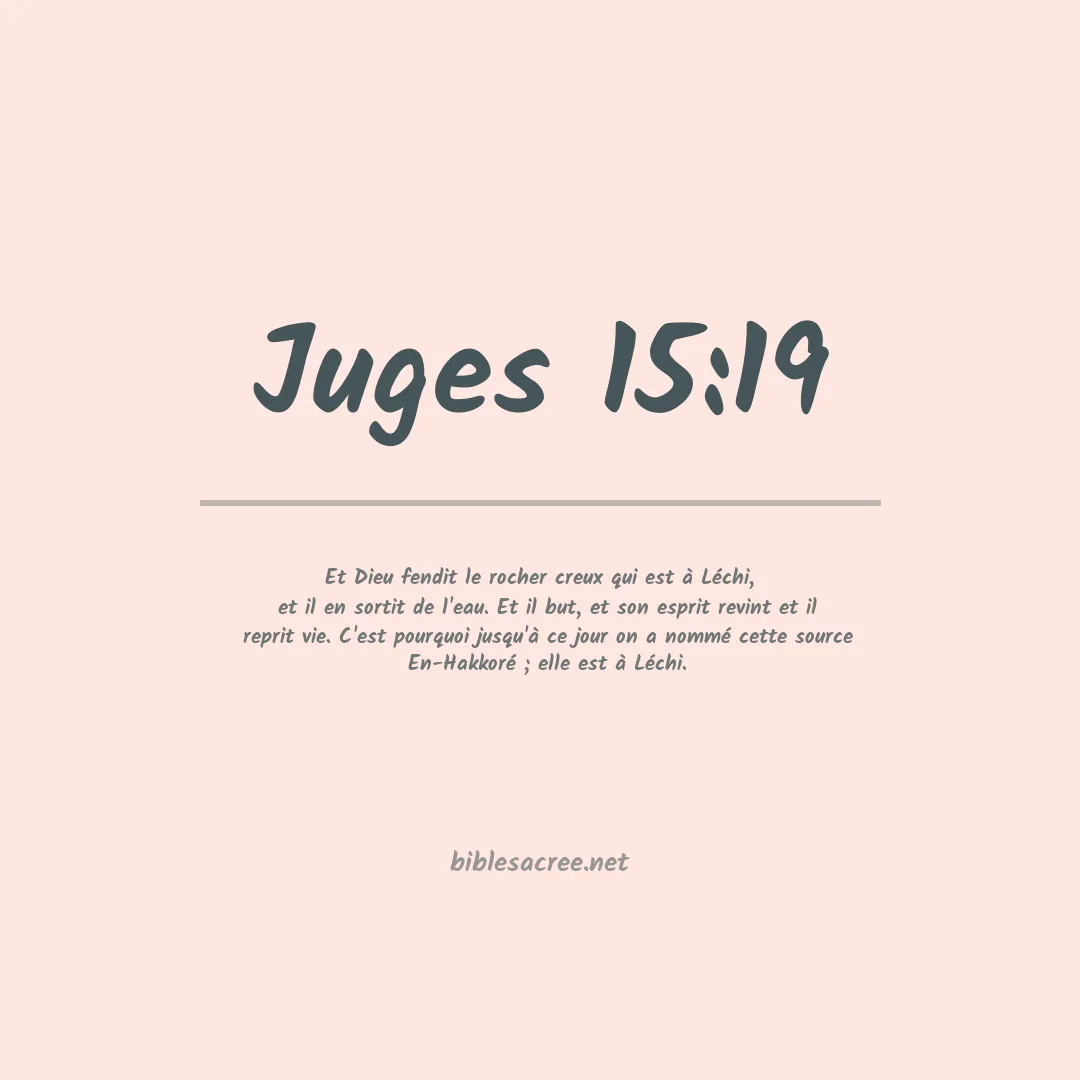 Juges - 15:19