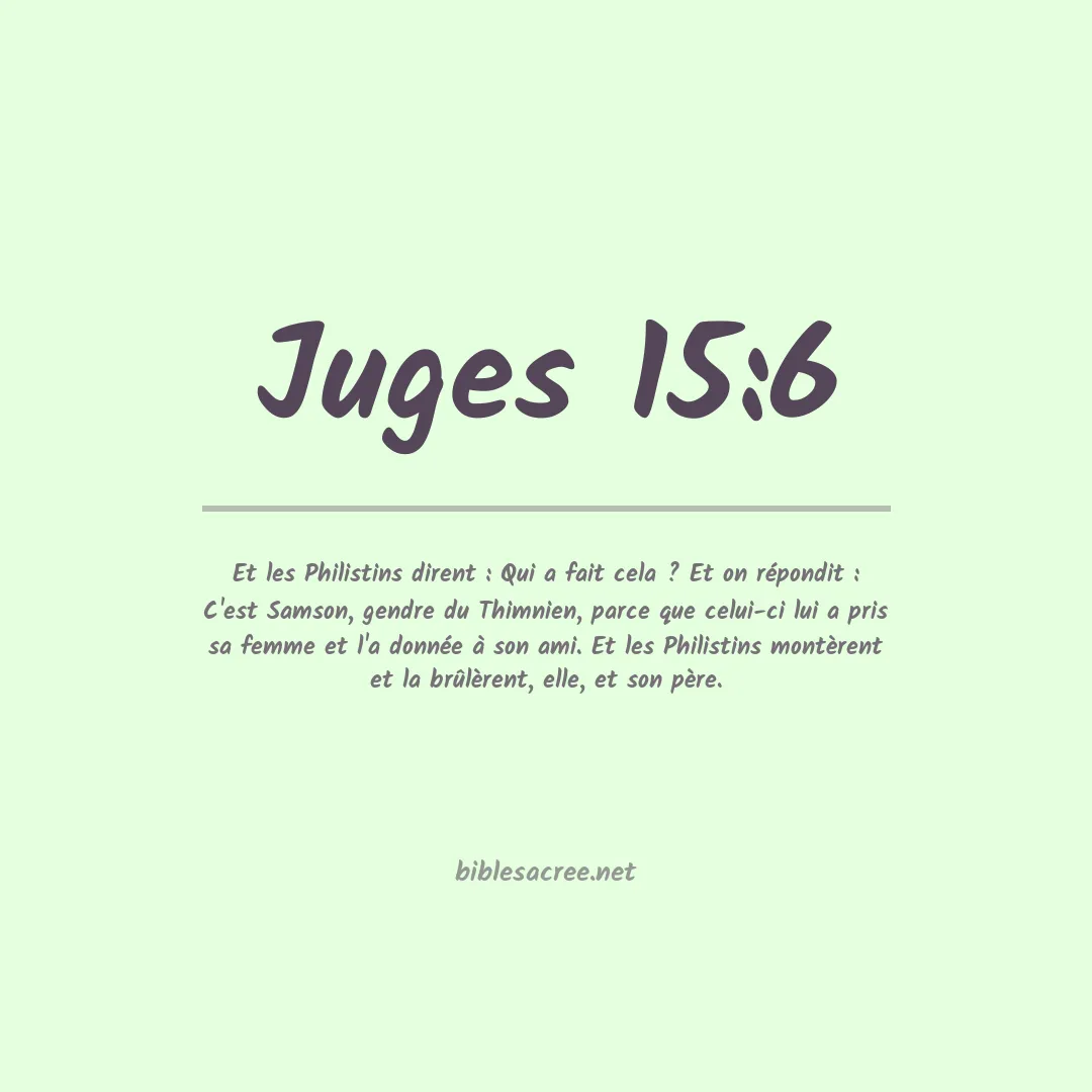 Juges - 15:6