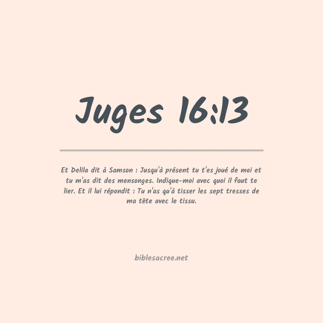 Juges - 16:13