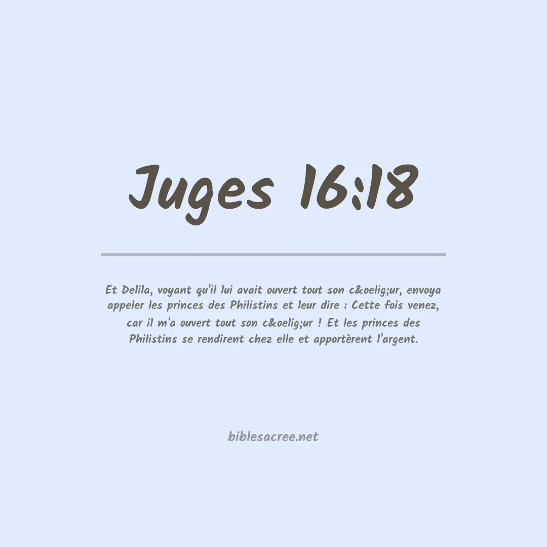 Juges - 16:18