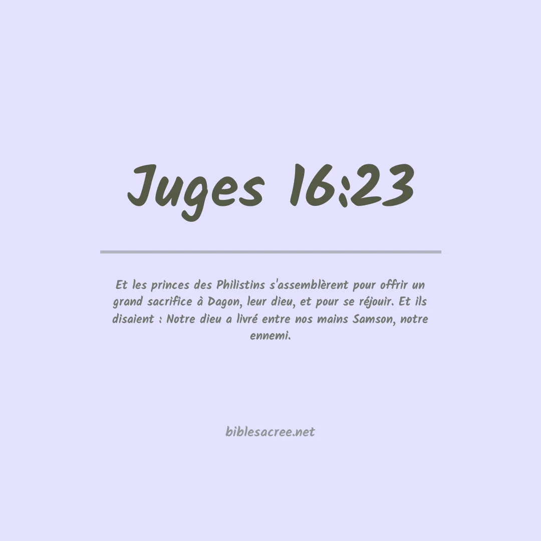 Juges - 16:23