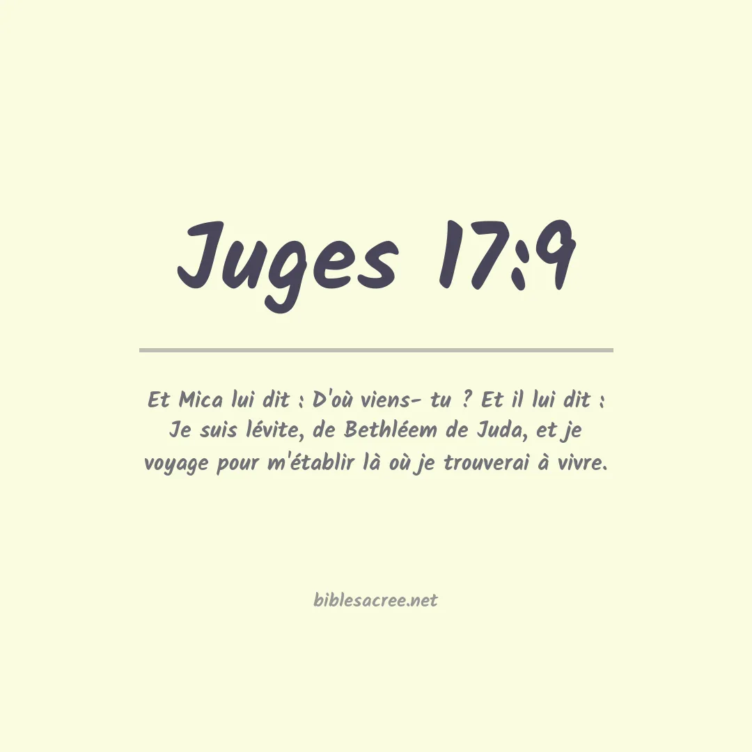 Juges - 17:9