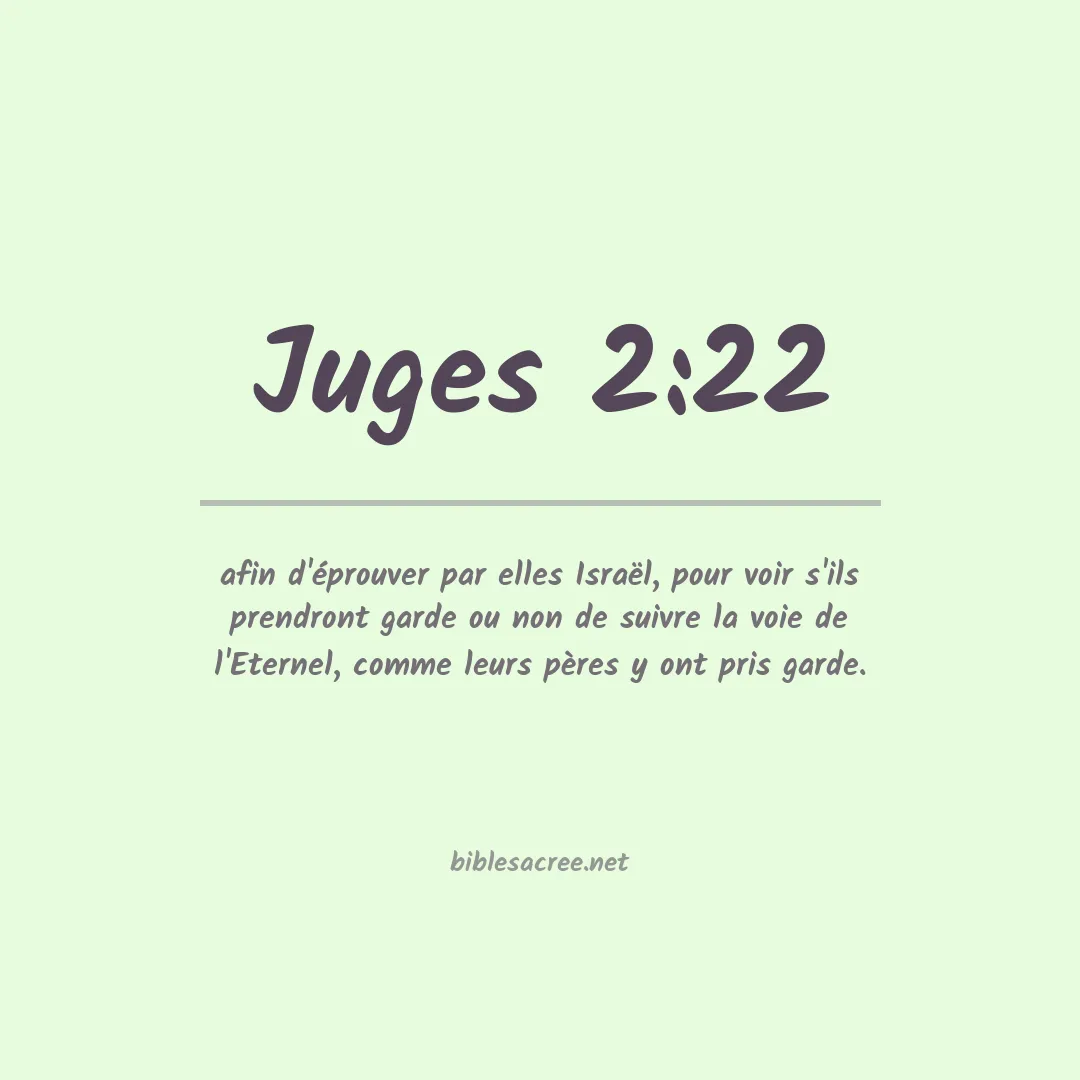 Juges - 2:22