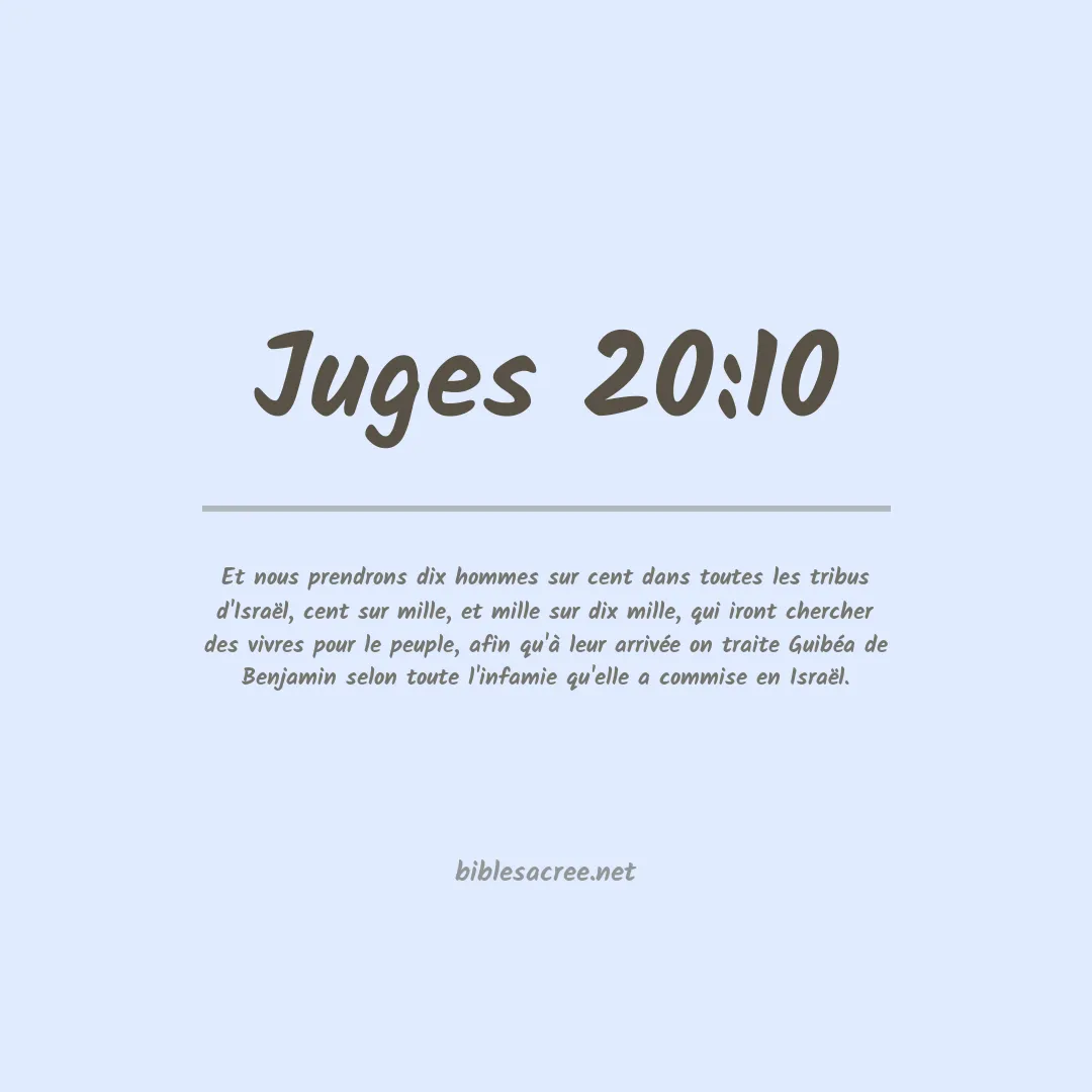 Juges - 20:10