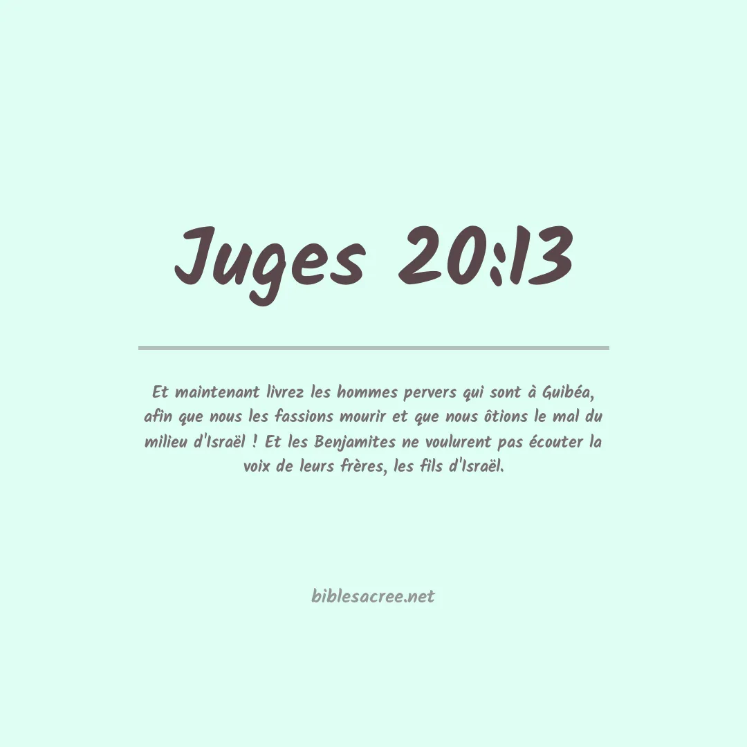 Juges - 20:13