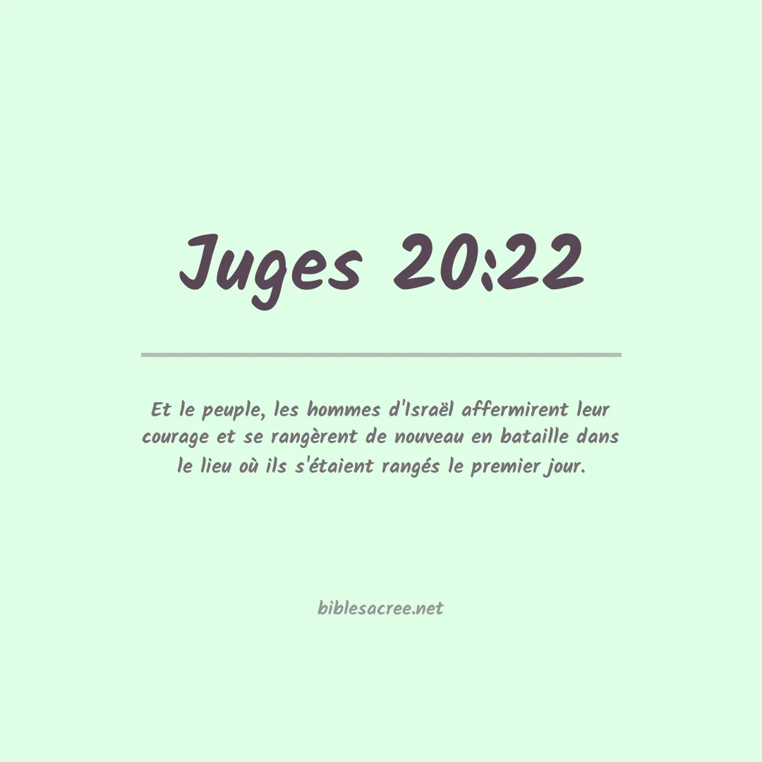 Juges - 20:22