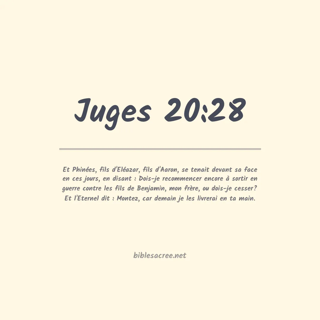 Juges - 20:28