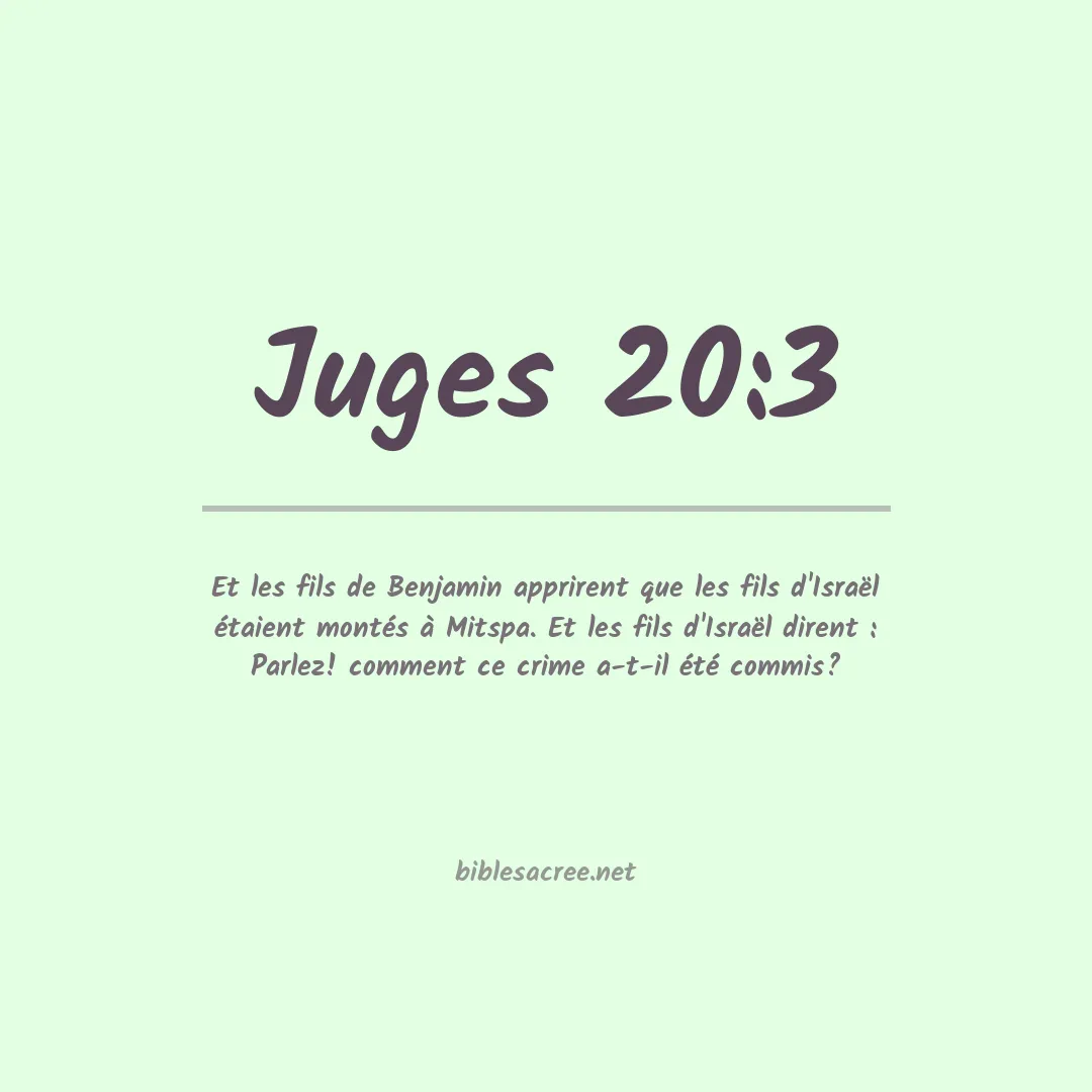 Juges - 20:3
