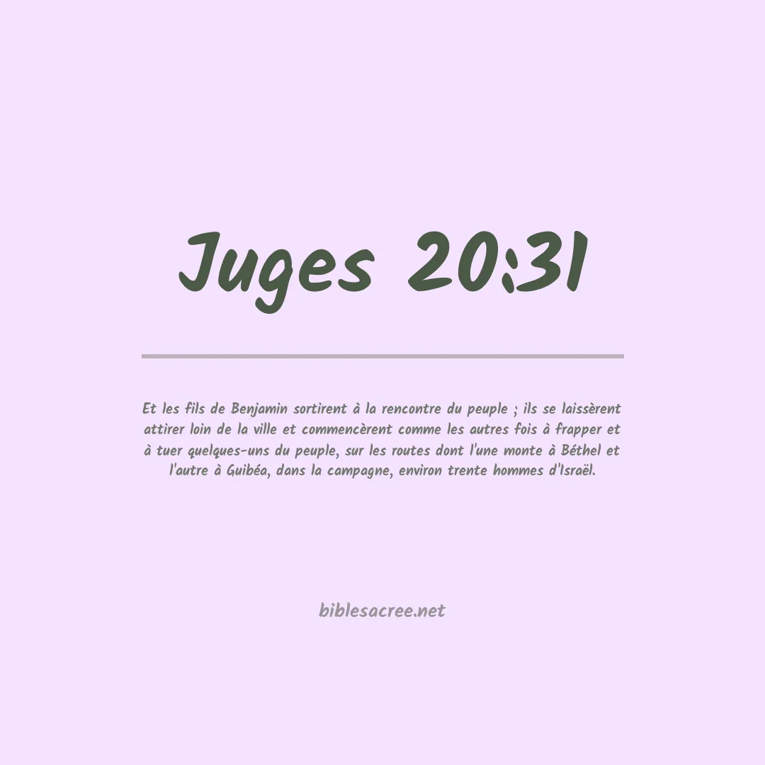 Juges - 20:31