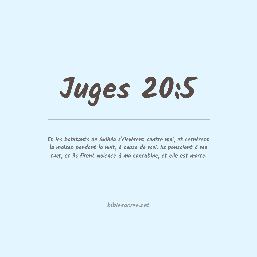 Juges - 20:5