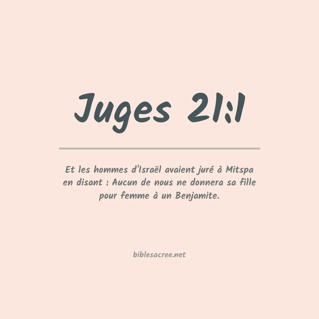 Juges - 21:1