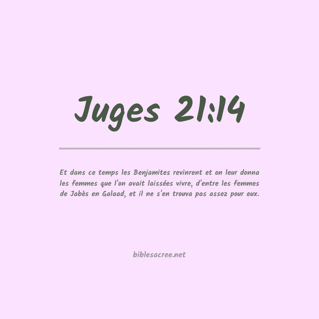 Juges - 21:14
