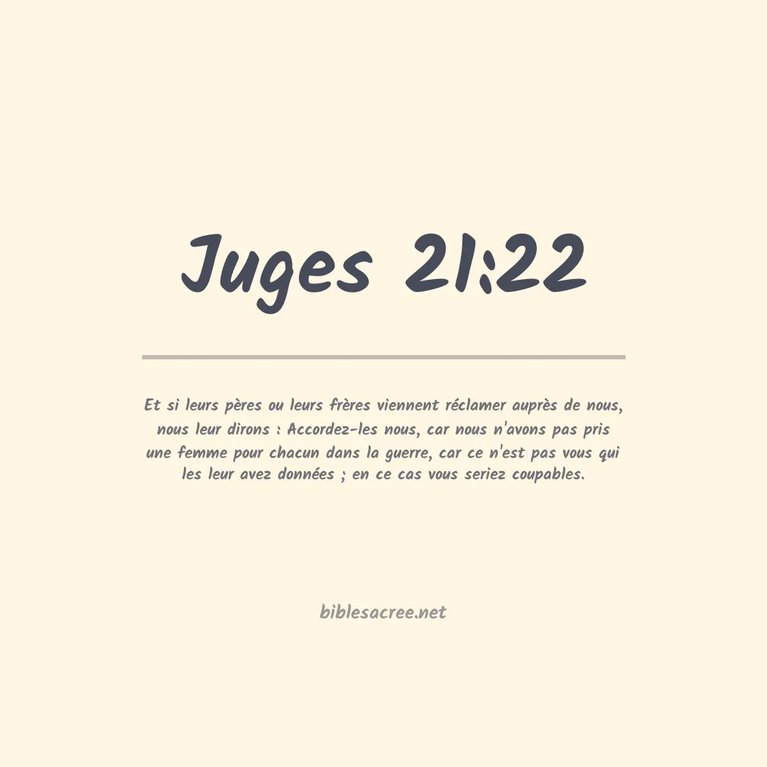 Juges - 21:22