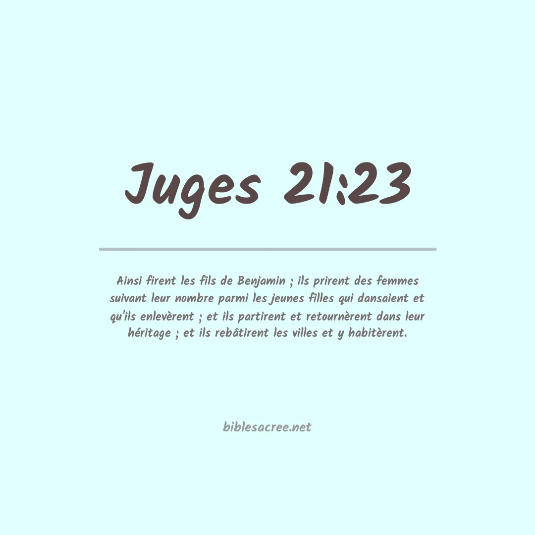Juges - 21:23