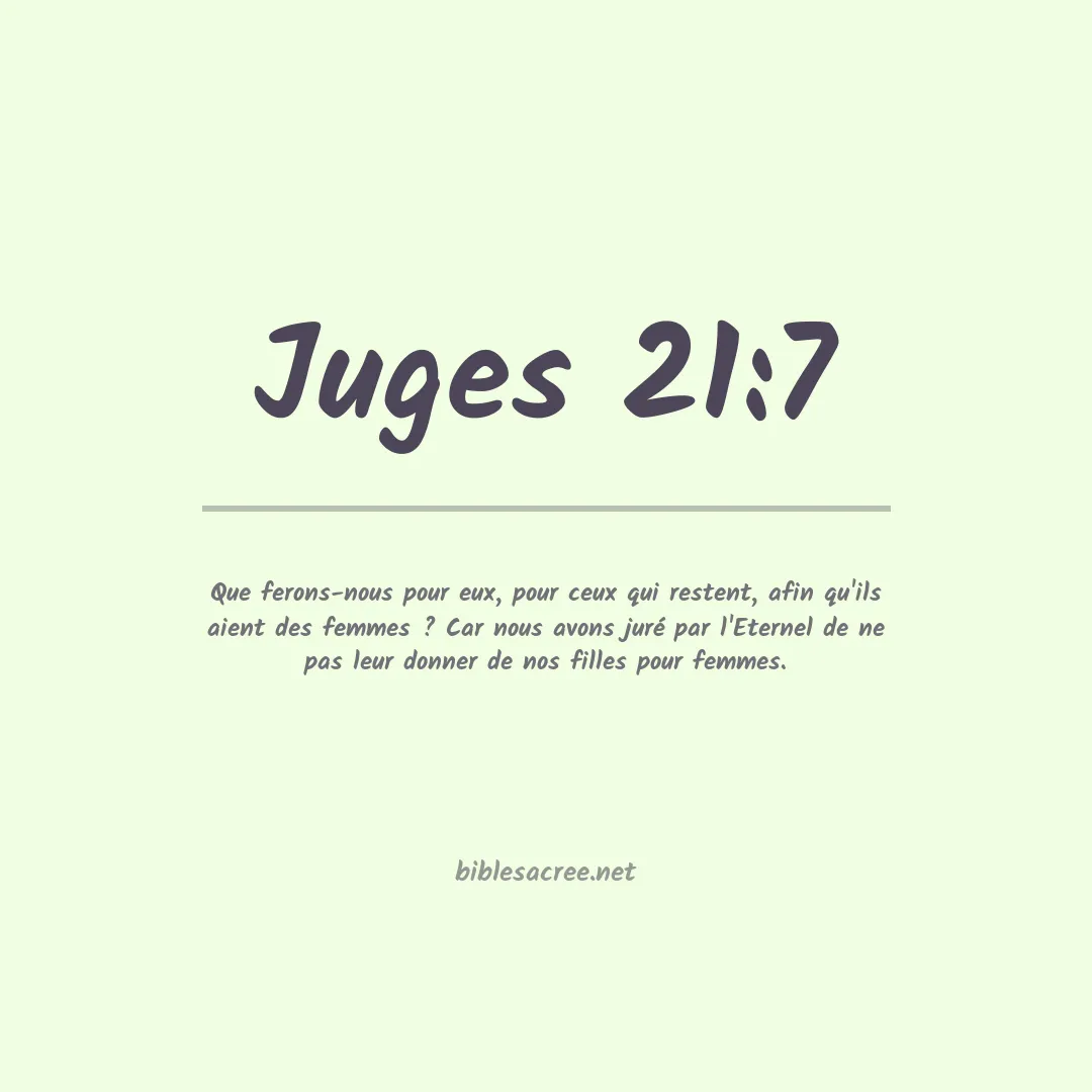 Juges - 21:7