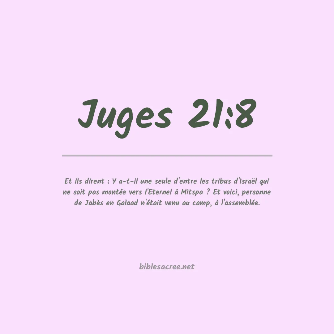 Juges - 21:8
