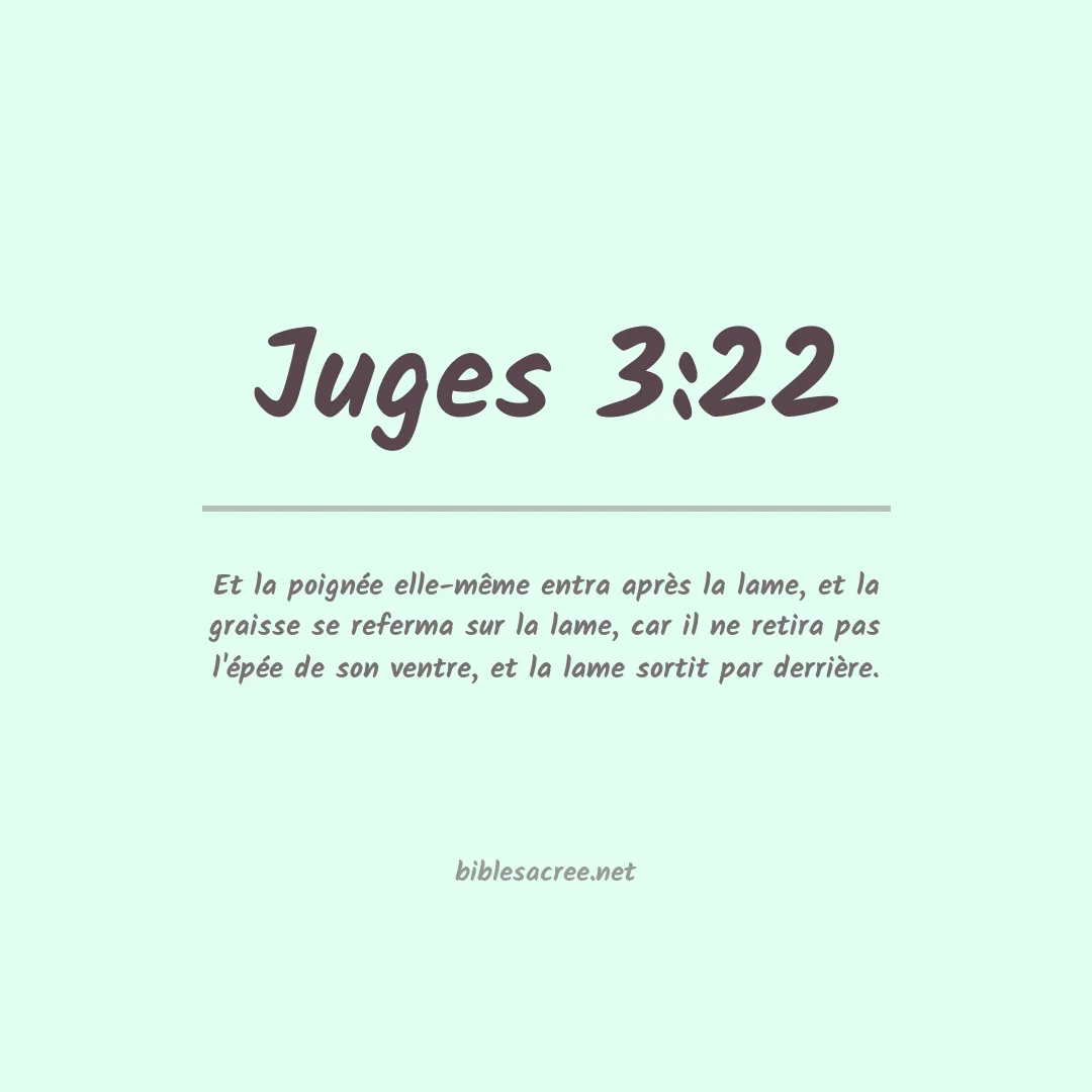 Juges - 3:22