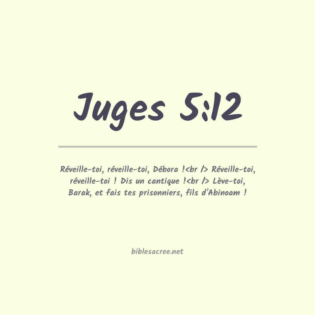 Juges - 5:12