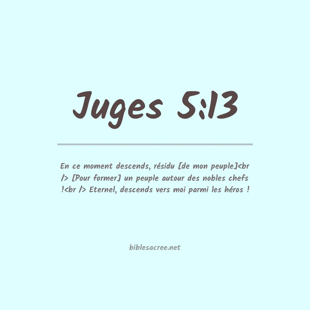 Juges - 5:13