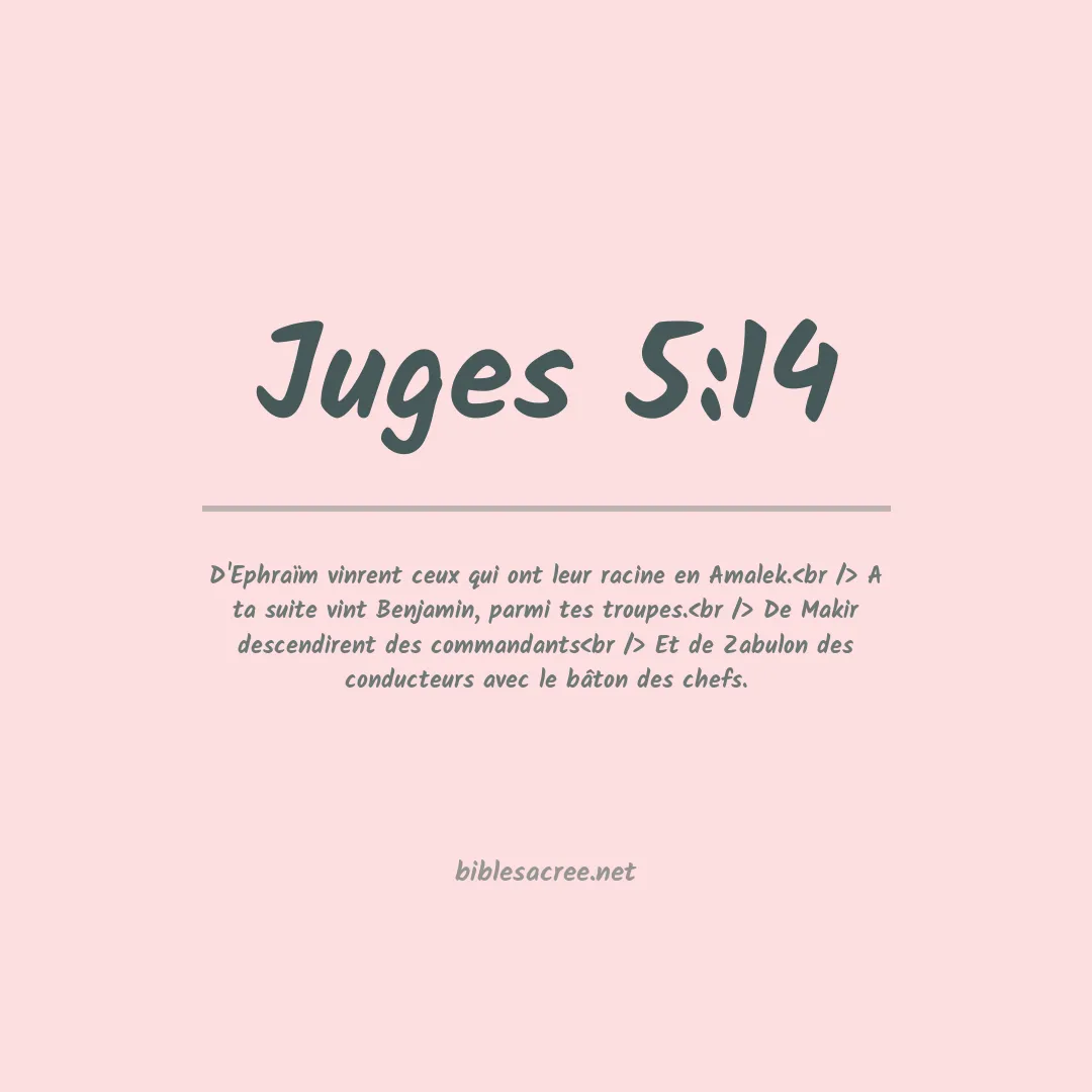 Juges - 5:14