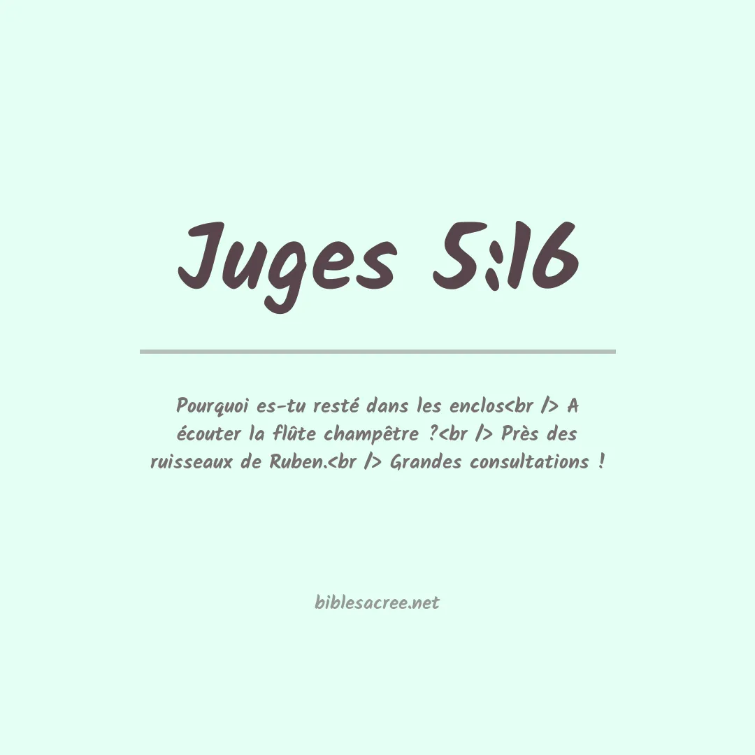 Juges - 5:16