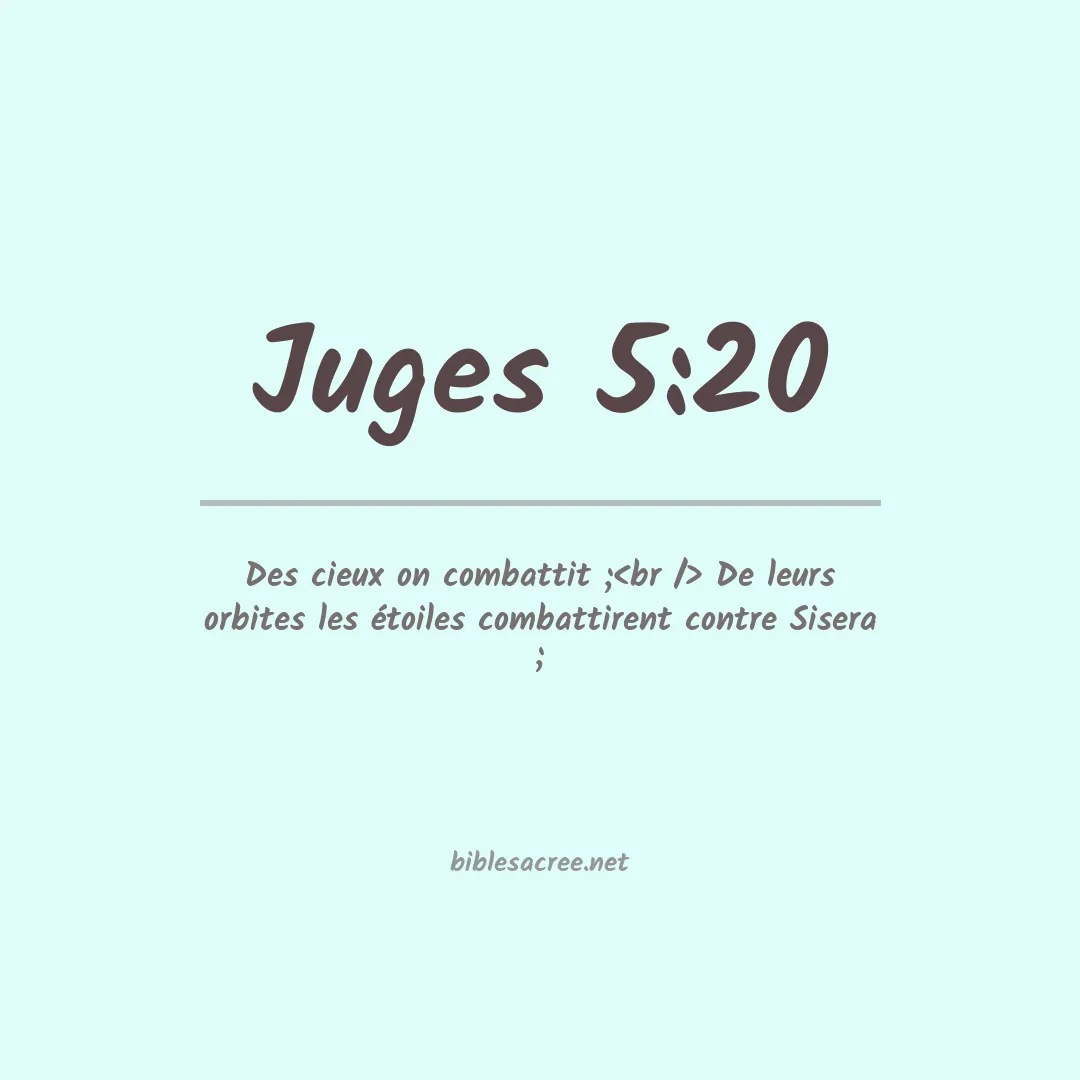Juges - 5:20