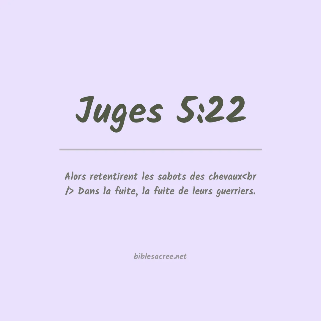 Juges - 5:22