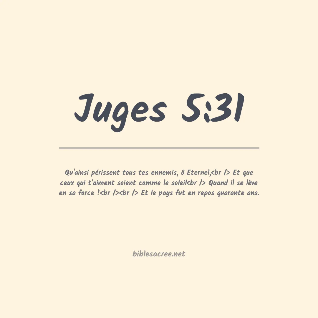 Juges - 5:31