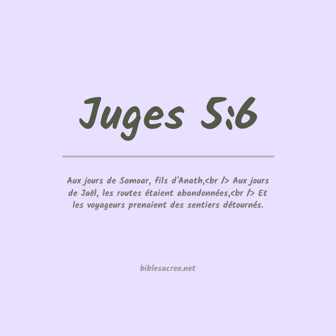Juges - 5:6