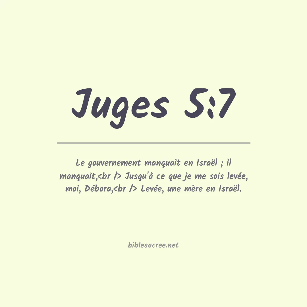Juges - 5:7
