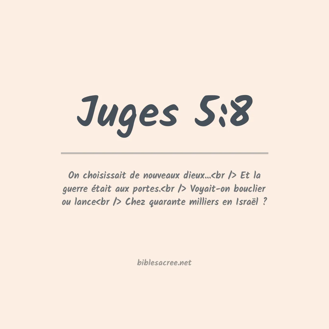 Juges - 5:8