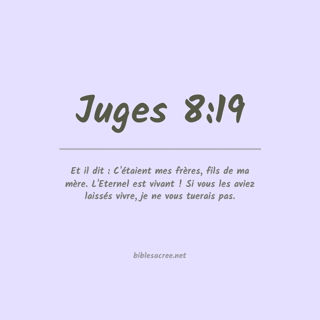 Juges - 8:19