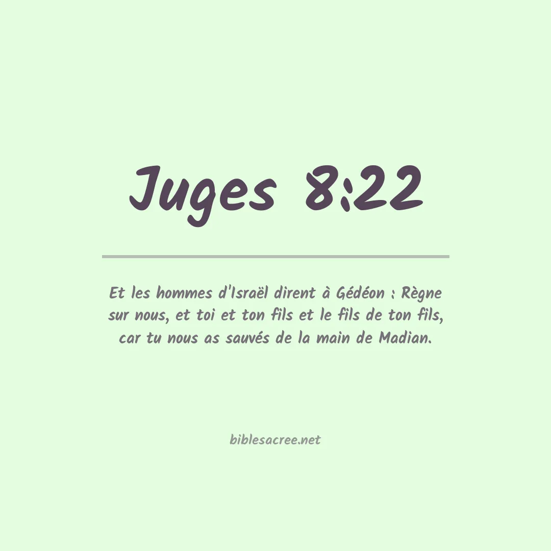 Juges - 8:22