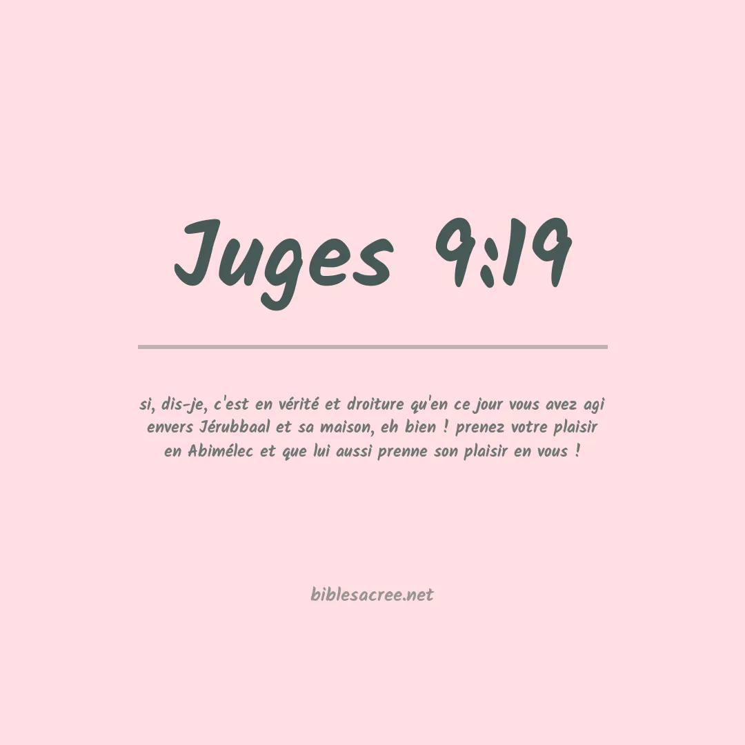 Juges - 9:19