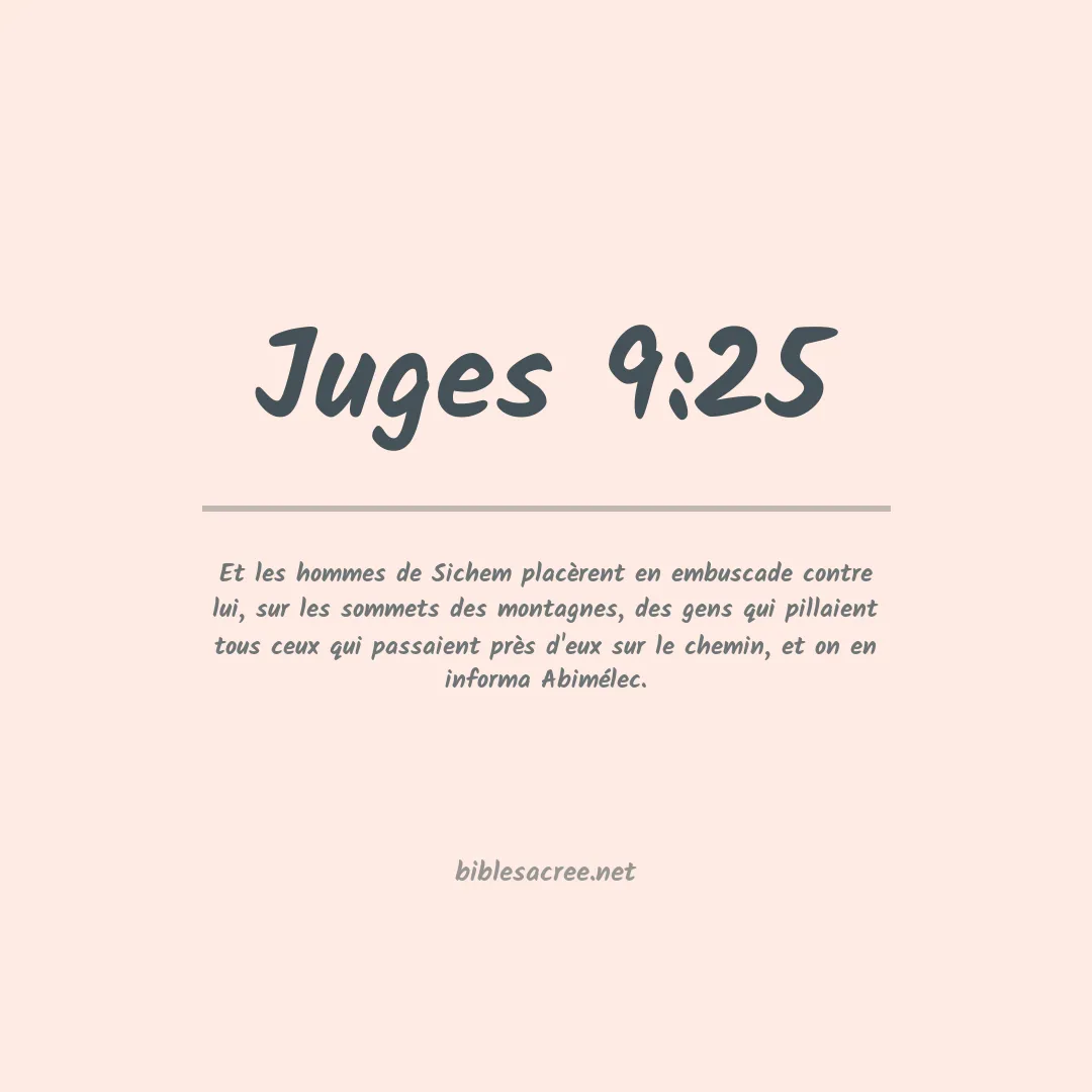 Juges - 9:25