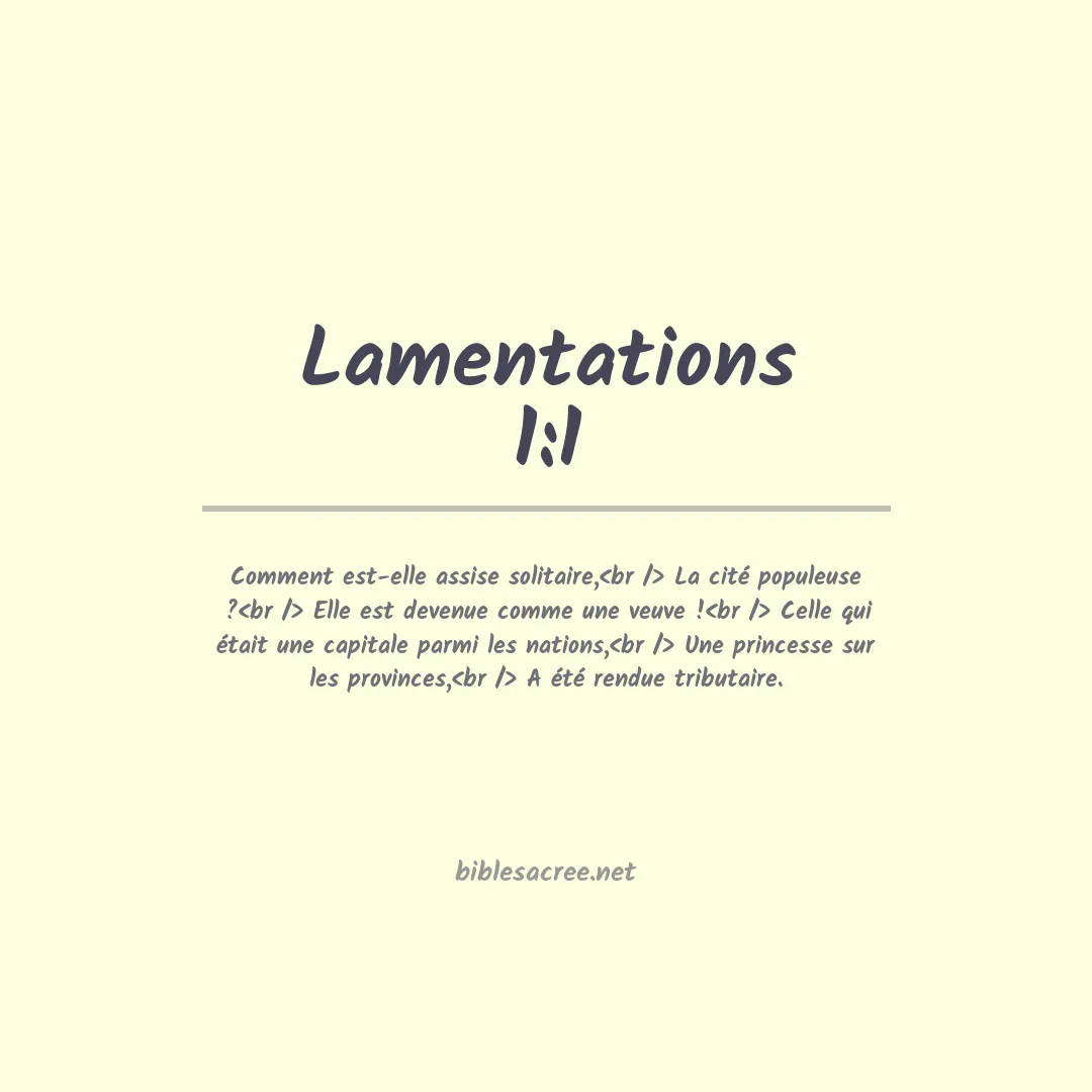 Lamentations - 1:1